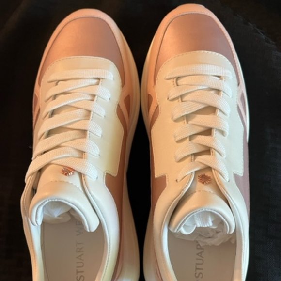 Stuart Weitzman Pink and White Athletic Shoes - Picture 4 of 8